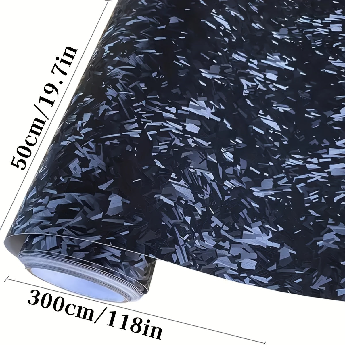 TEMU 19.7*118.11in Carbon Fiber Vinyl Wrap Unique Random Pattern, High Gloss, , Uv Protection, Waterproof Ideal For Cars, Motorcycles, And Diy