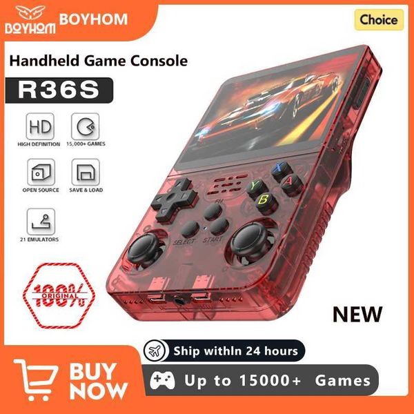 NEW R36S Retro Handheld Game Console Linux System 3.5 Inch IPS Sn Portable Pocket Video Player 64GB 128GB Games Kid GiftC250212