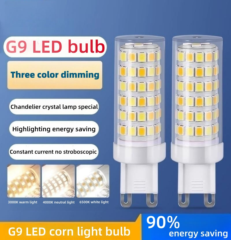 G9 LED Corn Bulb, 88-Bead 15W Ceramic 220V, Warm-Cool-Natural White for Bedroom Lighting--G9 corn lamp with 88 LED beads