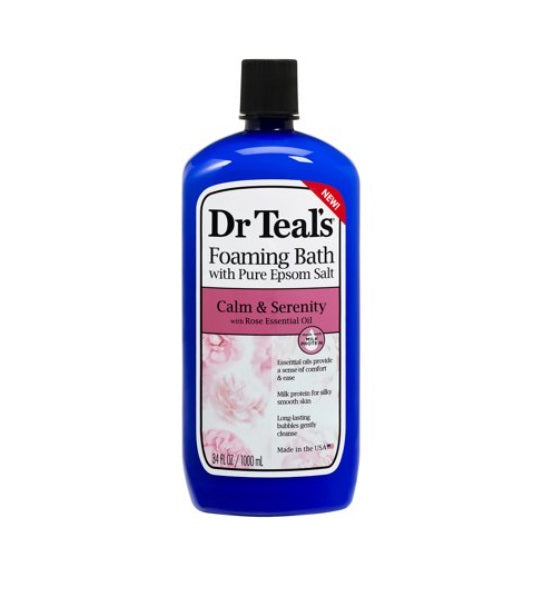 Foaming Bath With Pure Epsom Salt Milk And Rose