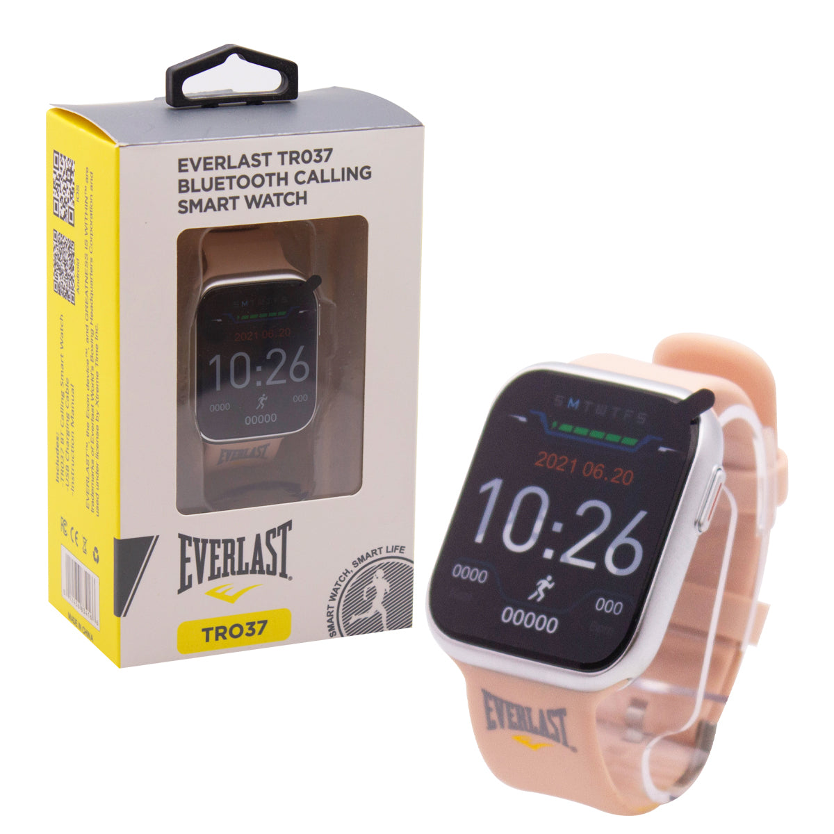 Everlast® TR037 Bluetooth Calling Smartwatch - Pink