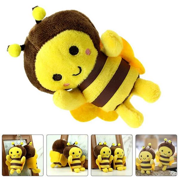 Bee Plush Toy Stuffed Animal Soft Honeybee Cute Gift Key Chain PendantXJ240828