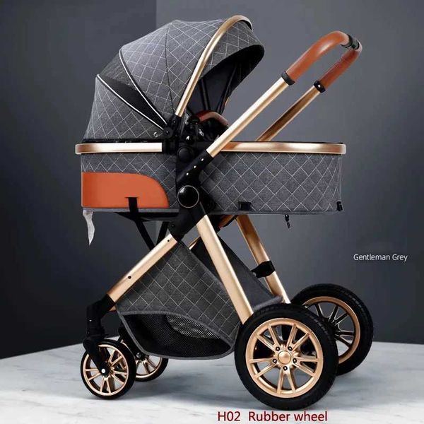 V9 baby stroller 2in1 Luxury High Landscape baby pram portable pushchair kinderwagen Bassinet Foldable baby carriageXJ241231