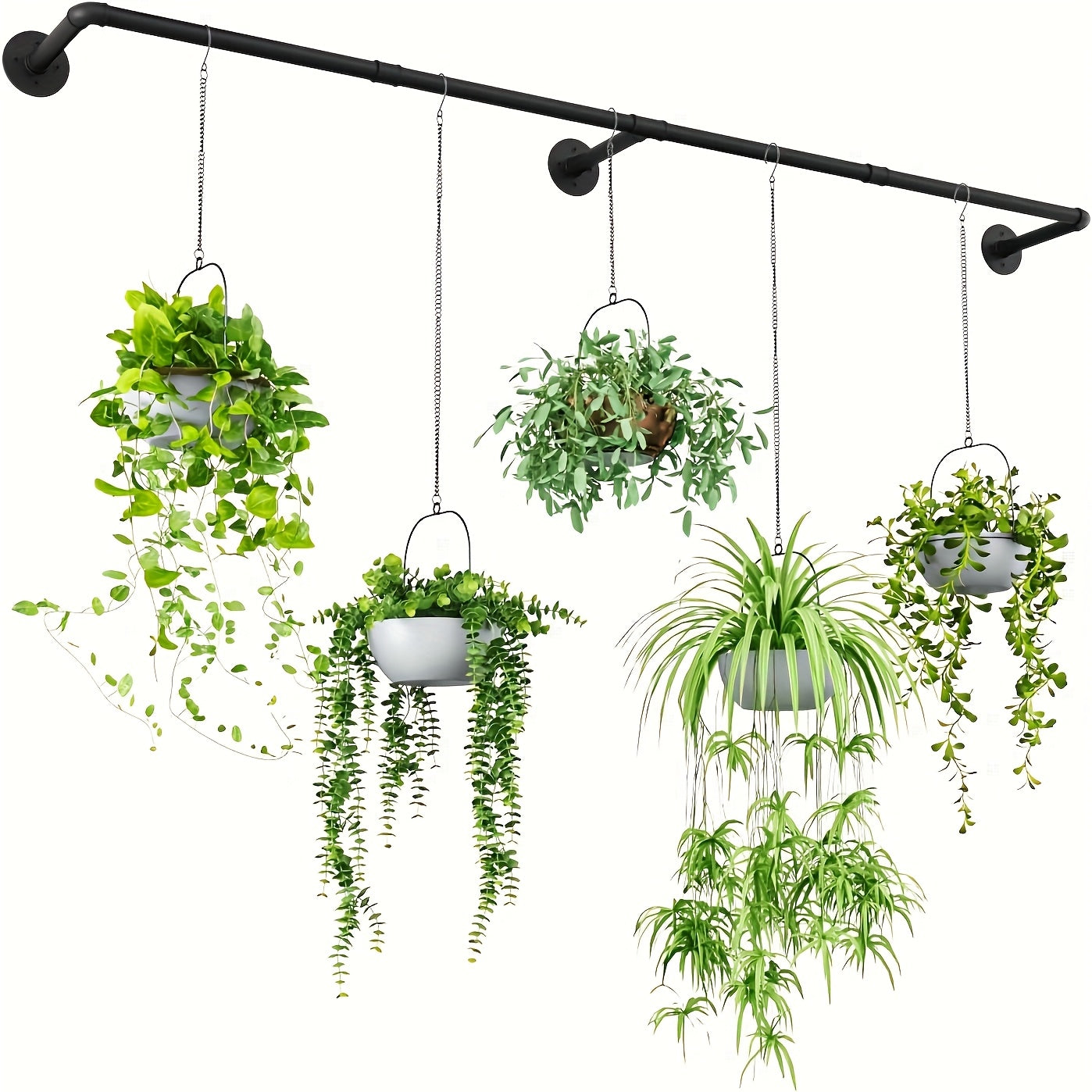 TEMU Hanging Planters For Indoor Plants Plant Hanger Indoor Hanging Plant Holder Window Plant Shelves Metal Rod (pot-chain-plant Not Included)