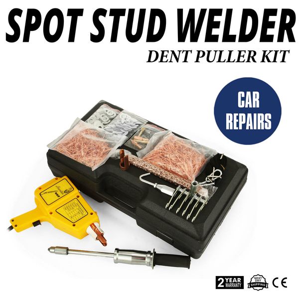 VEVOR 800W Spotter Set Spot Welder Puller Kit 1600A Welder Dent Extractor Welding Wire Stud Car Body Panel Repairs