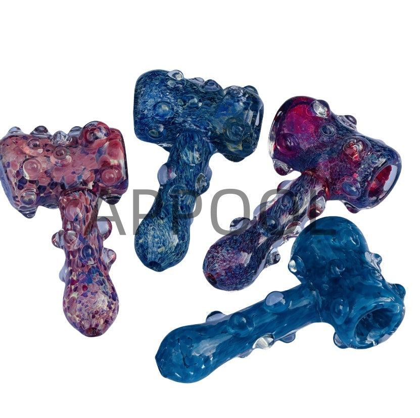 Glass Filter Bubbler Smoking Hammer Water Pipes with deep Bowls Slides Recycle Pocket Portable Hand Pipe Smoke Puff Tool