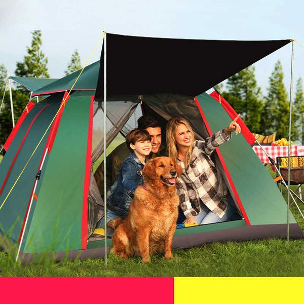 Tents and Shelters Beach tent outdoor automatic tents throwing pop up waterproof camping hiking tent waterproof large family tents Camping S
