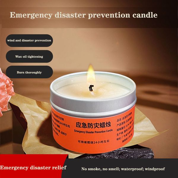 Emergency Candle, Paraffin, 24 Hour; Household power outage lighting; Outdoor smokeless and odorless disaster relief equipment. BH8692