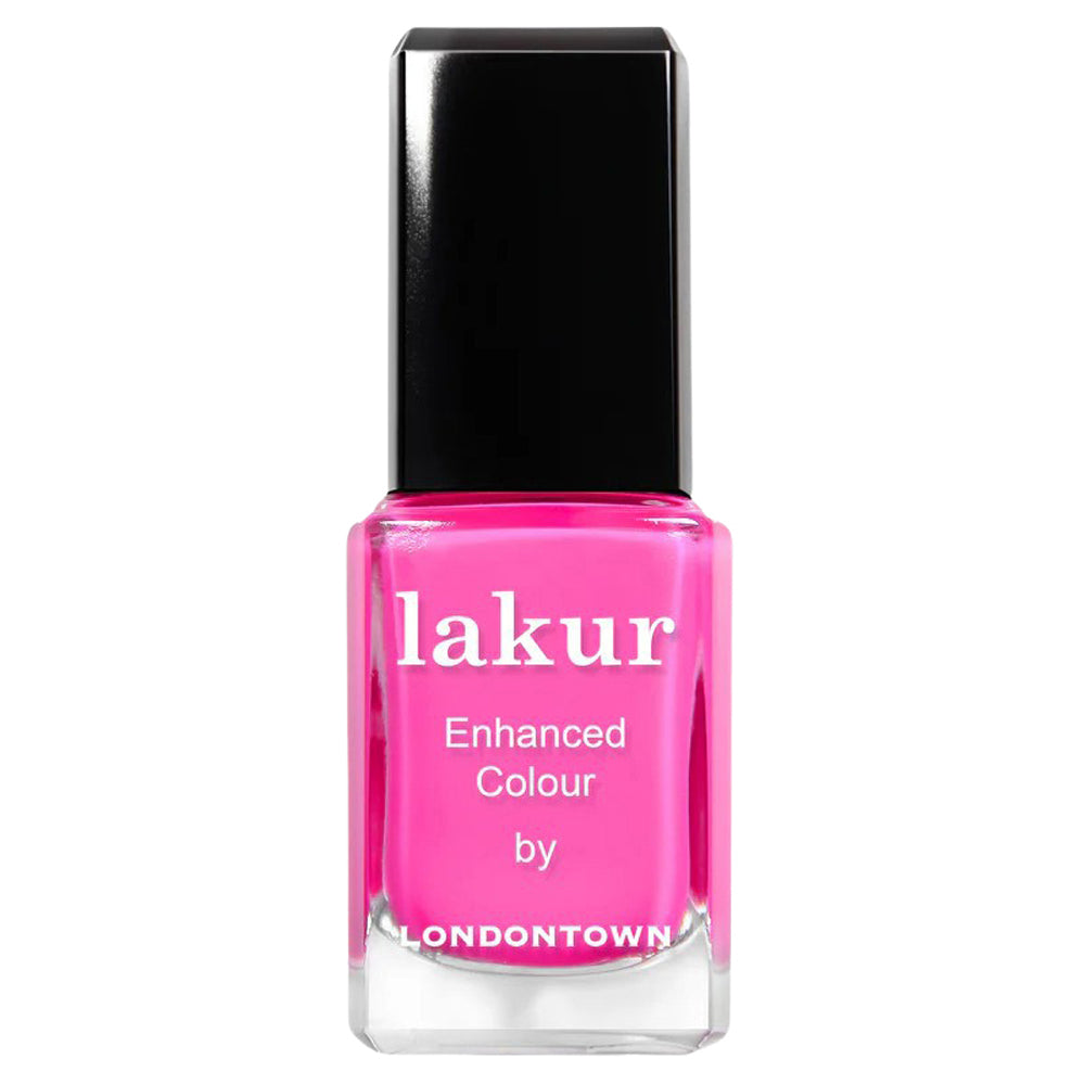 Lakur - Enhanced Colour Nail Polish - Berry Punch (a hot pink head-turner)
