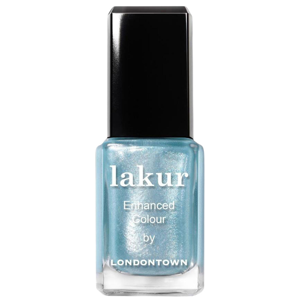 Lakur - Enhanced Colour Nail Polish - Whipped Blueberry (perfect sky blue ultrafine glitter)