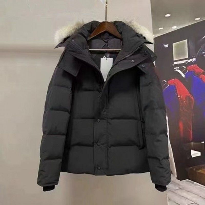Designer Down Jacket Gooses Coats winter jacket men Parka Homme Warm Outerwear Wolf Fur Hooded Jacket Coat Hiver Doudoune Label designer jacket size