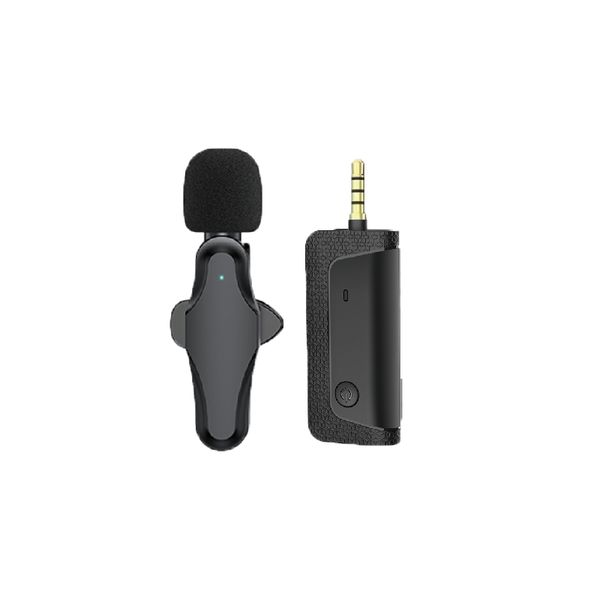 3 in 1 Mini Microphone Wireless Lavalier Microphones for iPhone, Android, and Camera- 2.4G Cordless Double Mics with Noise Reduction-Profess