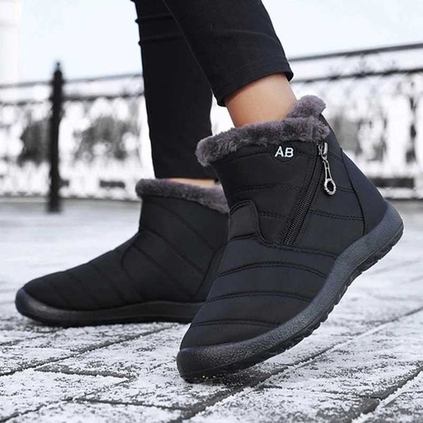 Boot Women Boots Snow Keep Warm Shoes Woman Waterproof Platform Boots Zipper Boots Ladies Flat Fashion Botas Mujer Winter Boot Female Z24102