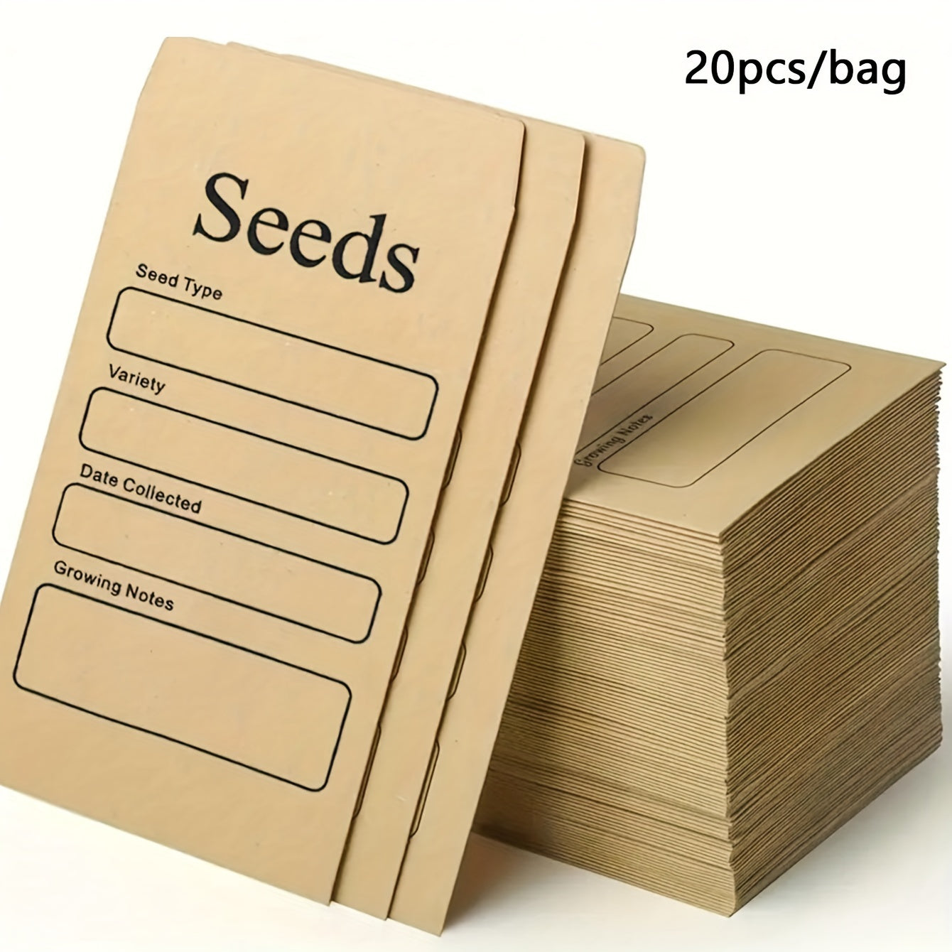 TEMU 20pcs Paper Seed Envelopes - Self-adhesive Packets For Collecting Flower, Vegetable Seeds - Hawaiian Themed, Housewarming, Retirement,