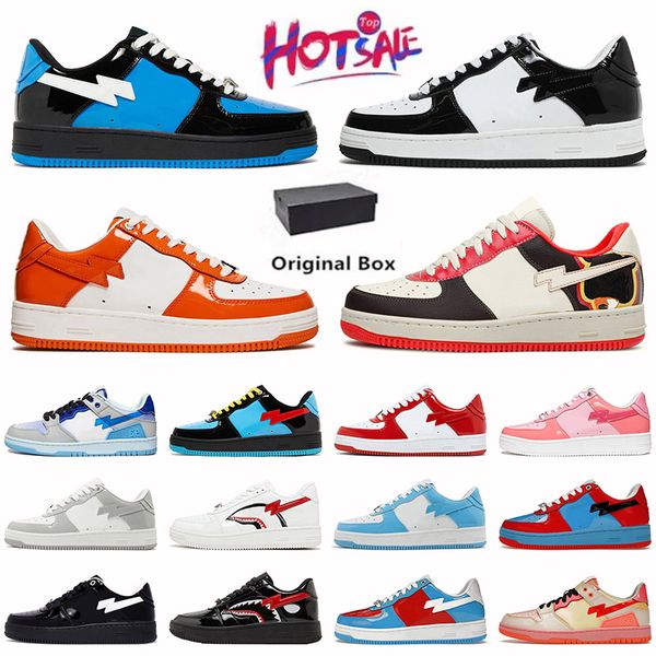 Authentic Camouflage Patent Designer Casual Shoes Platform Leather SK8 Stas Shark Face Pink Silver Trainers Womens Mens Luxury Calfskin Jogg