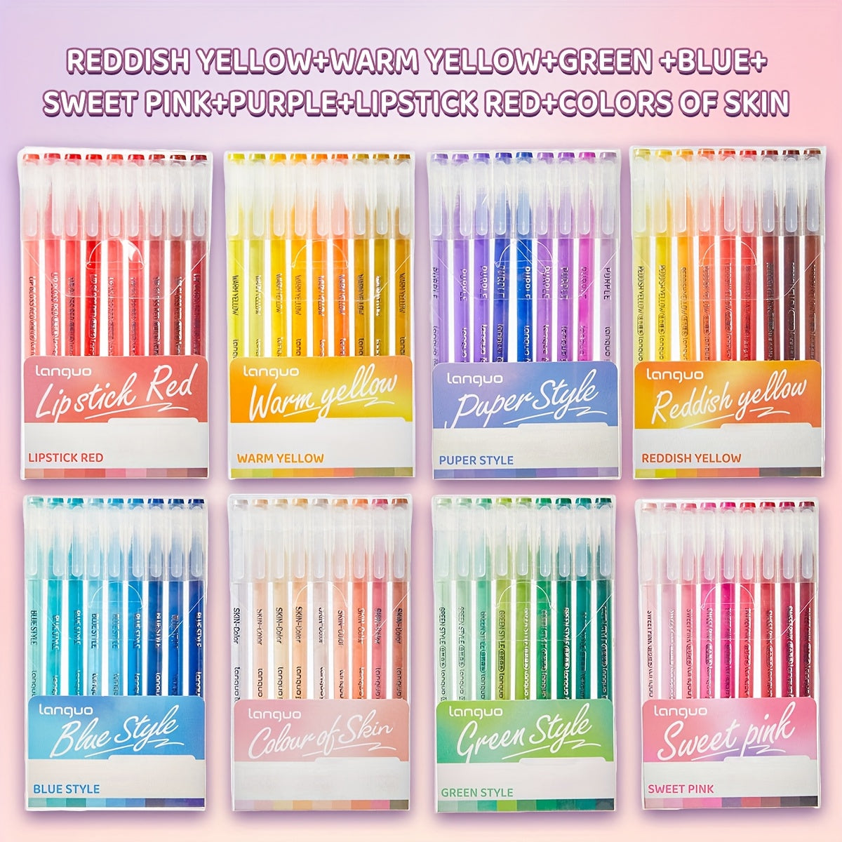 TEMU 63pcs-69pcs-63colors-72pcs, Color Pen Set: Morandi Series + Rainbow Colors + Colorful , 0.6mm Fine Tip Gel Pens For Art, Sketching, Journaling,