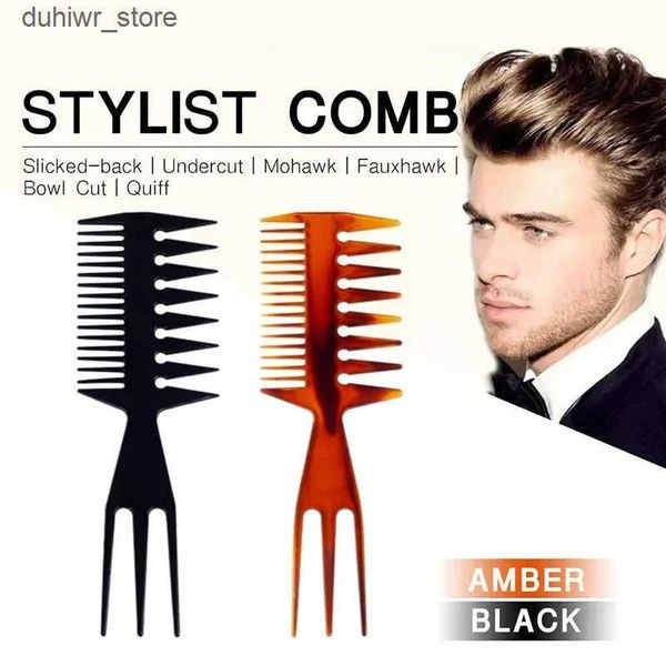 Hair Brushes Big Teeth Double Side Tooth Combs Barber Hair Dyeing Cutting Coloring Brush Hair Brush Man Hair Styling Tool J241122
