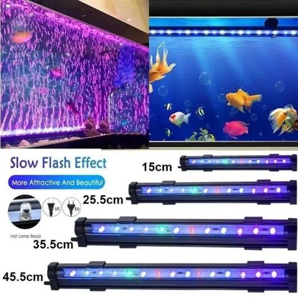 Aquarium LED Lamp Colorful Light Color Changing Bubble Light LED Diving Light Fish Tank Light Submersible Light for Fish TankLX241107