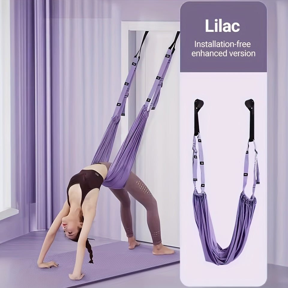 TEMU Aerial Yoga Strap Pull Rope Woman Hammock Stretch Leg Splits Trainer Female Gym Belt Aerial Hammock Swing Stretching Inversion