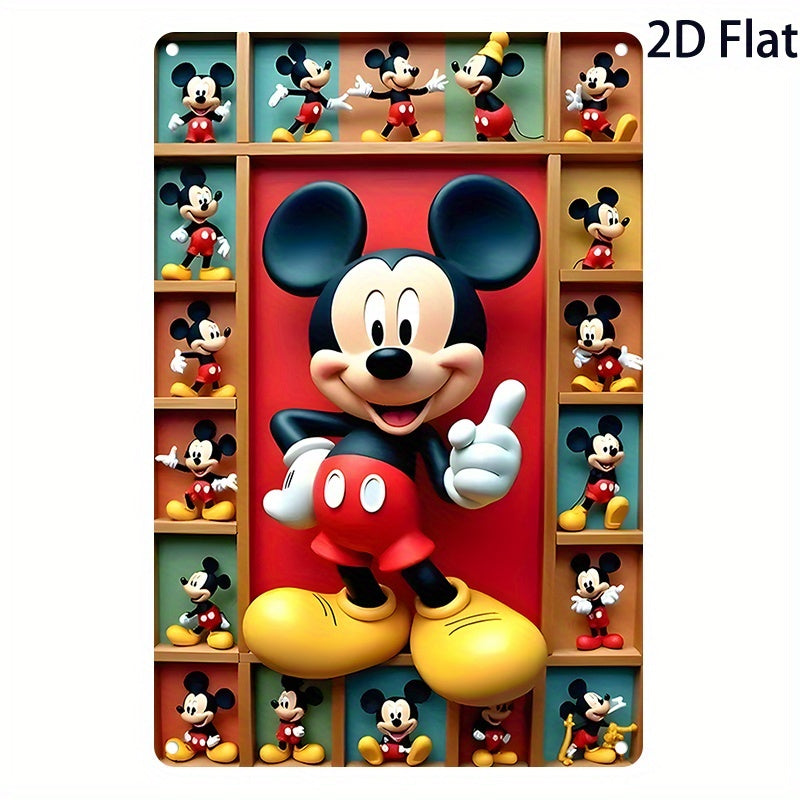 TEMU 2d Flat - 1pc 2d Flat Wall Decor Decorative Signs & Plaques Scene The Enthusiastic Family In Colorful Grids Artwork In Art , Made Of Aluminum,