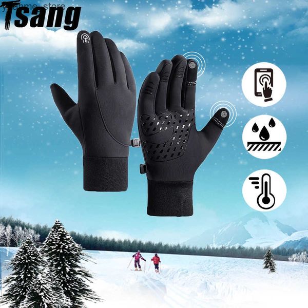 Ski Gloves Winter Men Women Skiing Gloves Waterproof Warm Windproof Non-Slip Touchscreen Snowboard Snowmobile Cycling Gloves Reflective J241