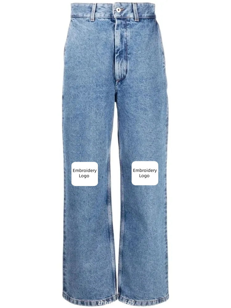 Jeans Womens Designer Trouser Legs Open Fork Tight Capris Denim Trousers Add Fleece Thicken Warm Slimming Jean Pants Straight Women Clothing Embroid