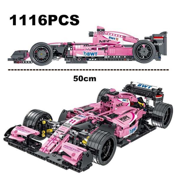 Technical Formula 1 Pink F1 Supercar Race Car Model Building Blocks Ci Speed Champions Vehicle Kit Bricks Toy Gift For Kid Boy Z250122