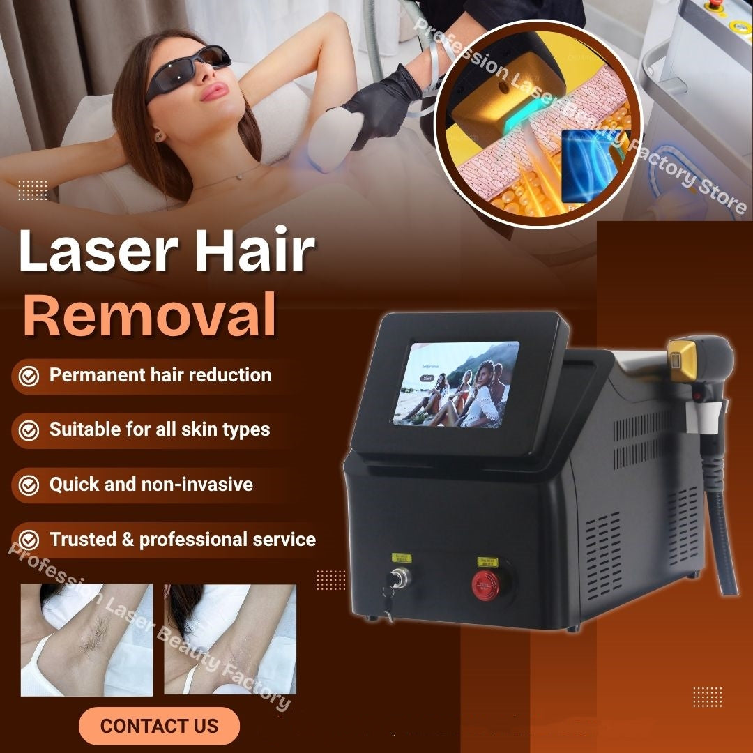808nm Diode Laser Hair Removal Machine 3 wave Ice Titanium Painles Permanent Alexandrite Device For Professional Salon Depilador