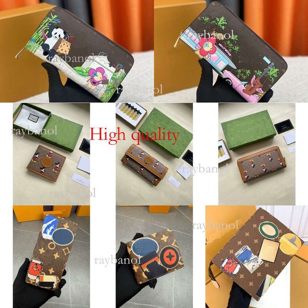 2025 Top quality Designer Wallet Womens Mini Zippy Organizer Bag Credit Card Holder Coin Purse Key Pouch Purses Keychain Bags Clutch with Bo