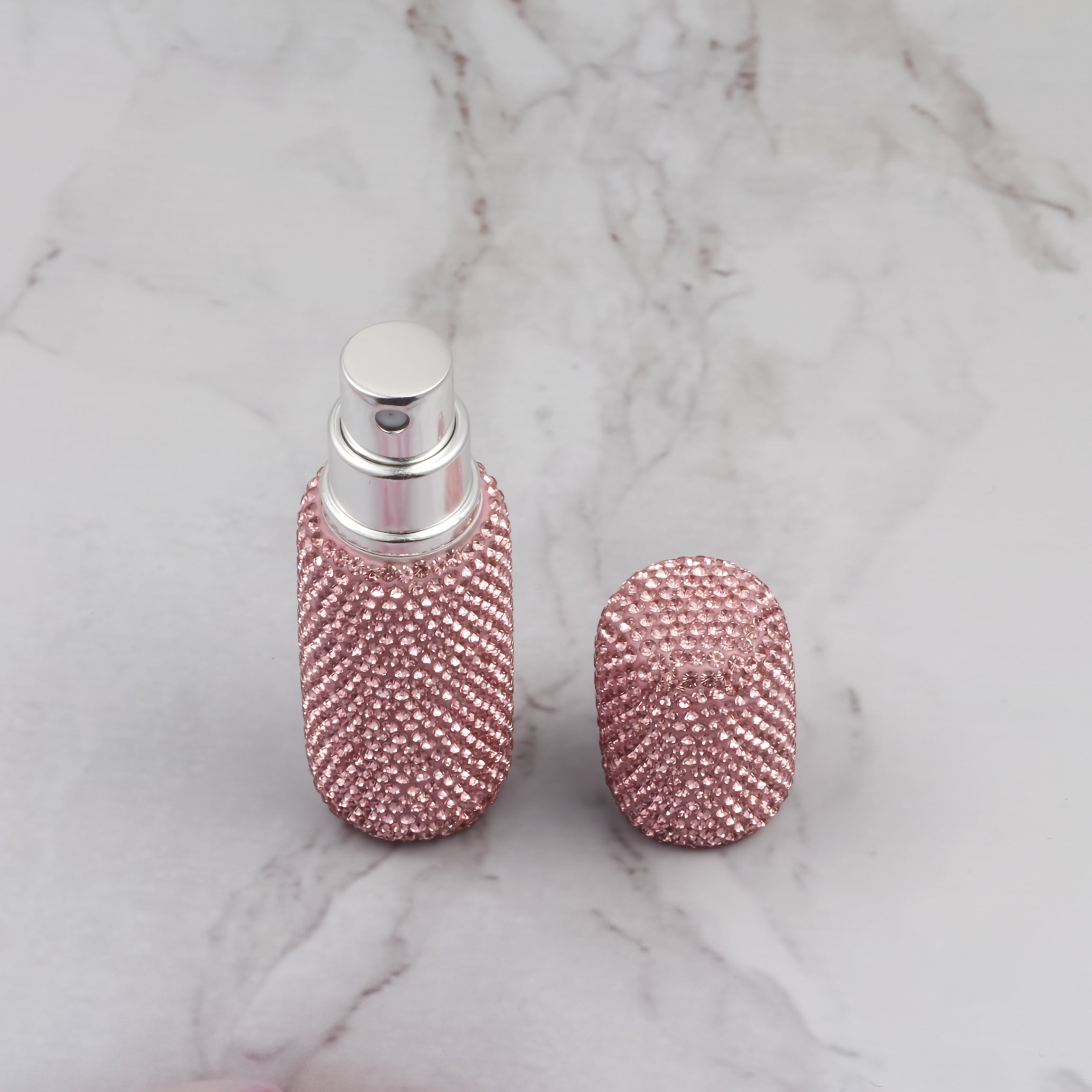 TEMU Luxury Bling Perfume Atomizer - Portable, Refillable & Leakproof Travel Spray Bottle For Men And Women - Ideal For Cologne, Liquid Dispenser,
