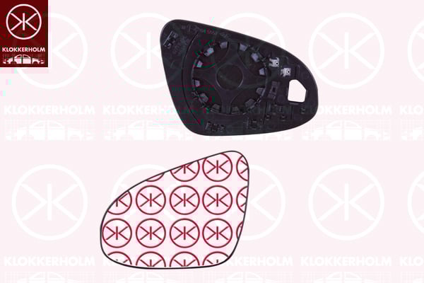 Mirror Glass, exterior mirror KLOKKERHOLM 81771061