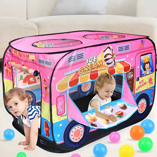 Childrens Indoor Car Model Theme Game Ocean Ball Pool House Folding Tent X250210