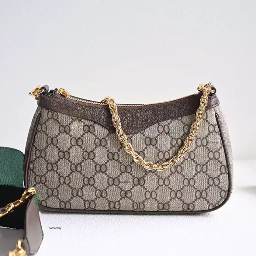 Evening Bags Luxury Womens Shoulder Fashion handbag Leather Underarm Crescent Bag High quality leather crossbody Designer Women Chain StitchedL bag