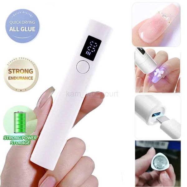 1pcs Portable LED Nail Lamp Rechargeable Quick Curing Handheld UV Light for Nails USB Nail Dryer with LED Screen Nail Art ToolsM240729