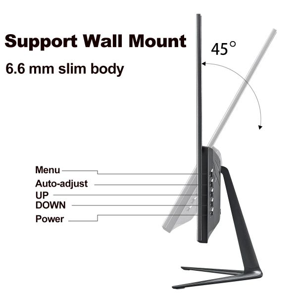SKSE 24 Inch Monitor LCD 100HZ Display Curved Screen Computer Monitor PC 1920*1080 HD Gaming Display VGA HDMI Interface