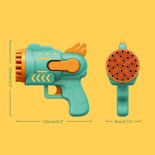 29 hole rocket bubble gun bubble toy childrens gift soap hair dryer electric bubble machine outdoor Pompeos childrens toyW240902