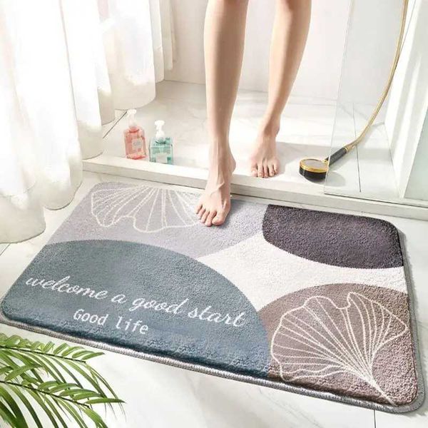 Bath Mat Absorbent Non-Slip Bathroom Shower Pad Bath Rug Mat Floor Decor Soft Thick Living Room Plush Foot Carpet Doormat HomeM240816