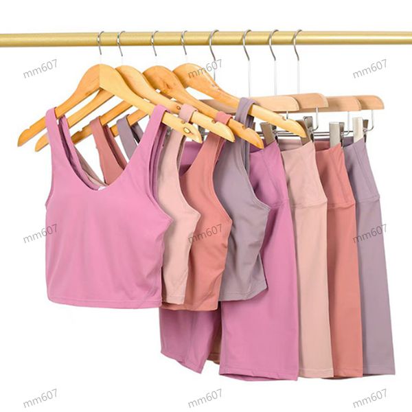 workout sets sports bra top vest align tank shorts workout clothes women fitness suit nude bra designer leggings yoga pants high waist fitne