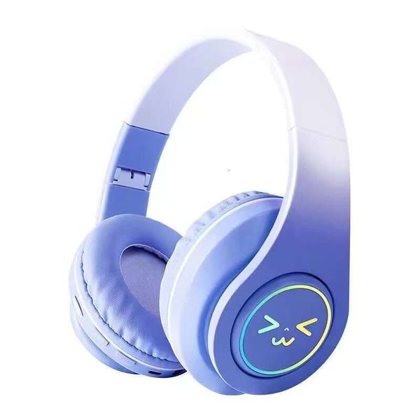 B39 Gradient Bluetooth Head Mounted Heavy Bass Colorful Luminous Wireless Gaming Earphones
