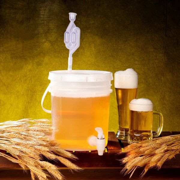10L Fermentation Container with Airlock Kit Equipment Bucket Beer Fermenter for Home Brewing Wine Making Barware 240319