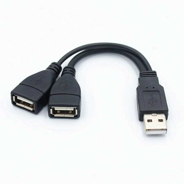 1 Male Plug To 2 Female Socket USB 2.0 Extension Line Data Cable Power Adapter Converter Splitter USB 2.0 Cable 15-30cmLX241113