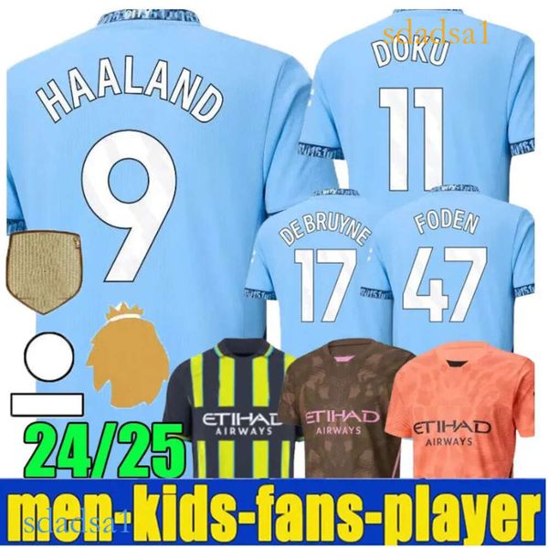 24 25 HAALAND SOCCER JERSEYS 0161 Chinese New Year OF THE Dragon DOKU RODRIGO GREALISH MANS CITIES DE BRUYNE FODEN 2024 2025 football shirts