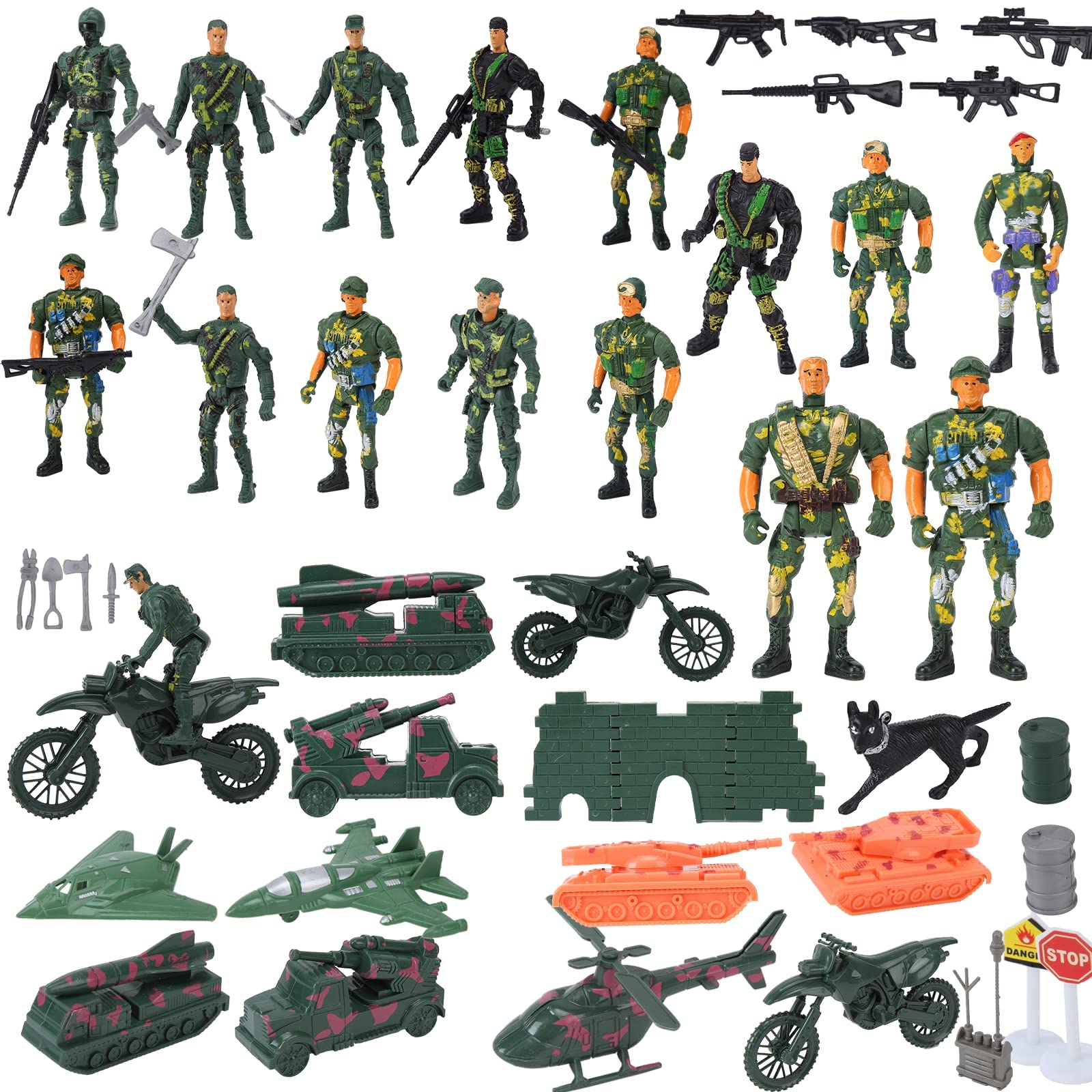 Garvee Christmas Advent Calendar With Military Army Man,Christmas Countdown Calendars With Soldier Action Figures, Weapons and Gear Accessories Toys f