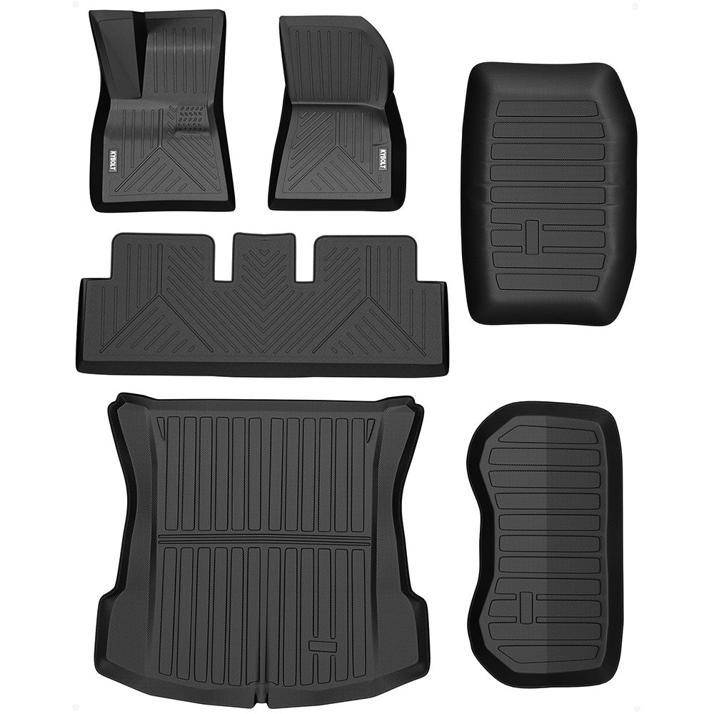 Garvee 2020-2023 Tesla Model 3 TPE Floor Mats, TPE,1st & 2nd Row