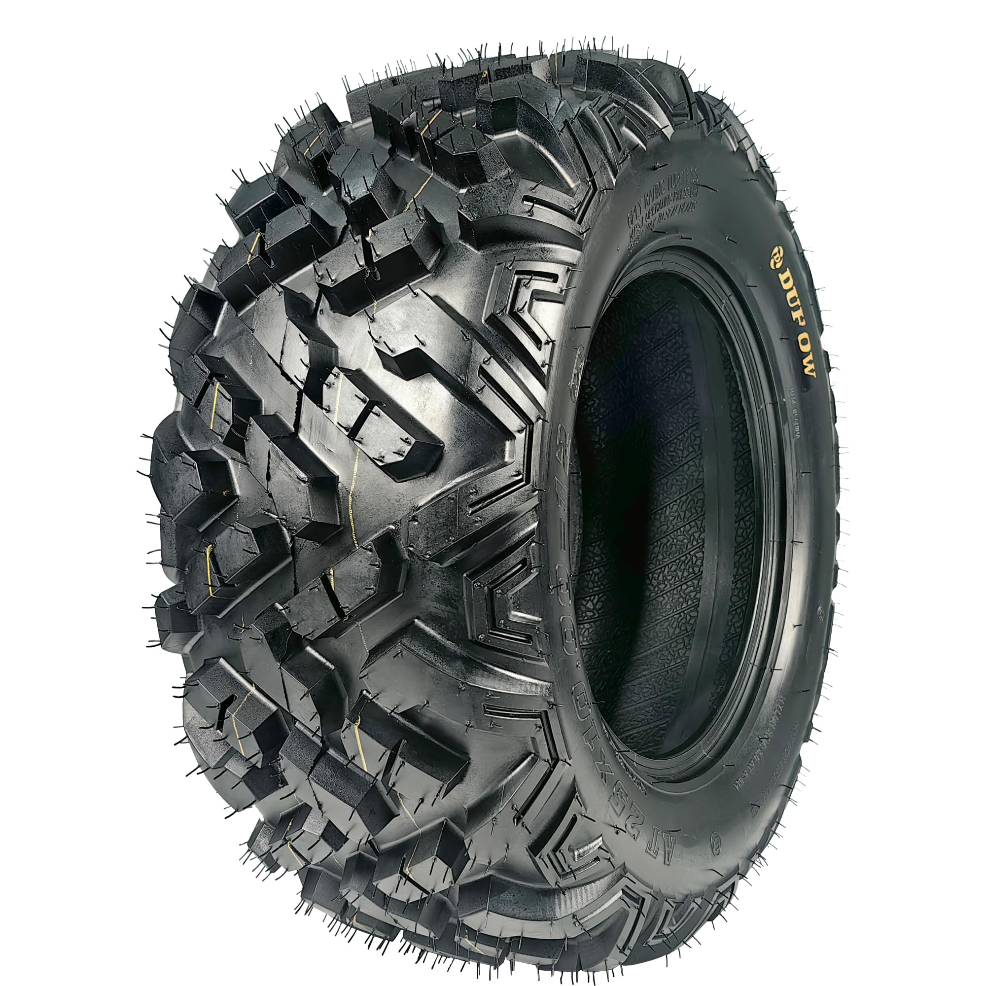 Garvee 25x10-12 ATV UTV Tires 6PR All-Terrain Heavy Duty Tubeless for Trail Mud Rock 25x10-12 12 Rim Black
