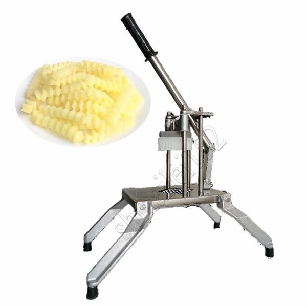 Stainless Steel Wavy Potato Cutting Machine Commercial Manual Vegetable Slicer Chopper