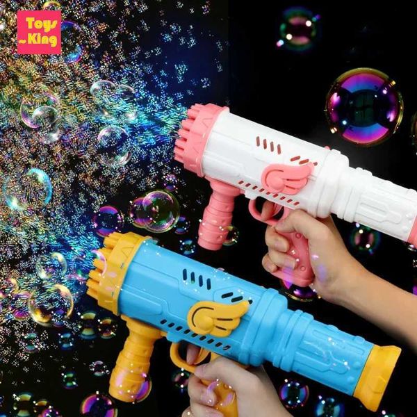 Baby Bath Toys 12 hole bubble gun childrens outdoor toy fully automatic water electric bubble machine soap blowing toy party gift H250212