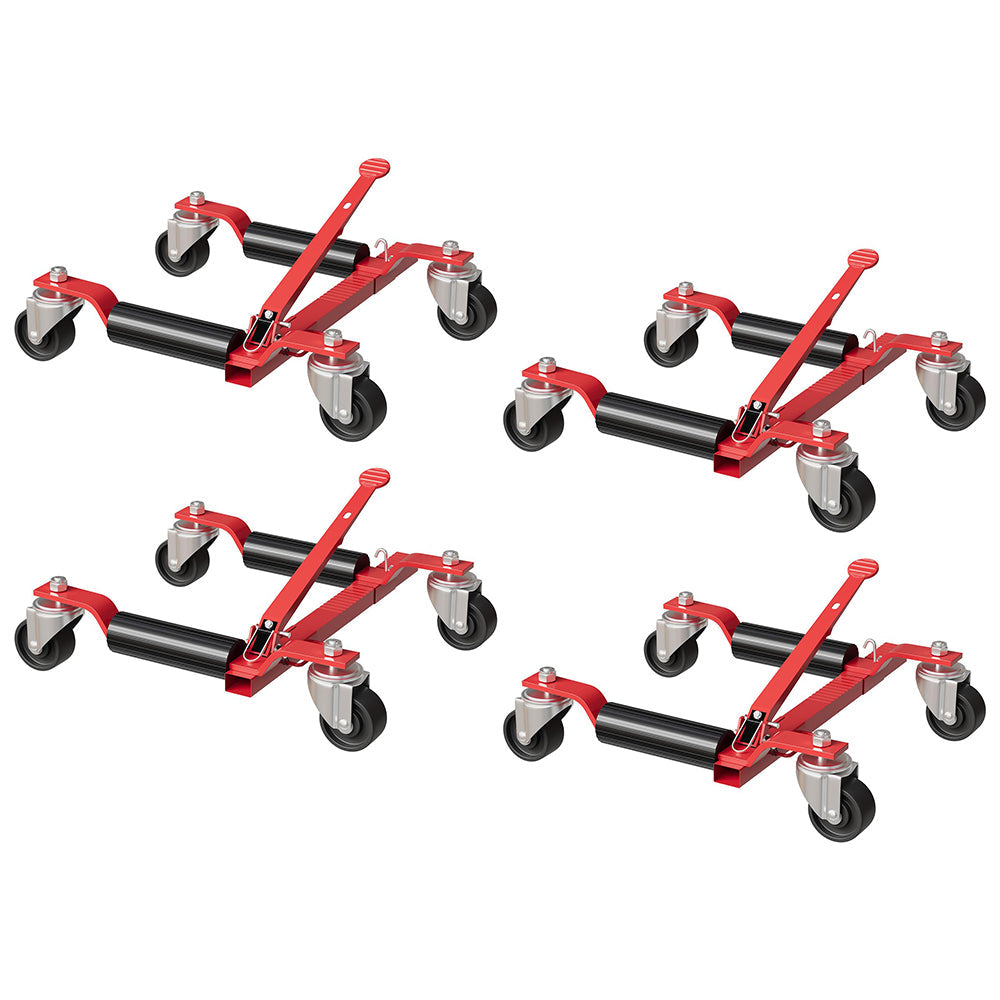 Garvee Mechanical Wheel Dolly Reinforced Steel 1500 lbs Capacity 12" Wheel Clearance Rust-Resistant Powder Coating
