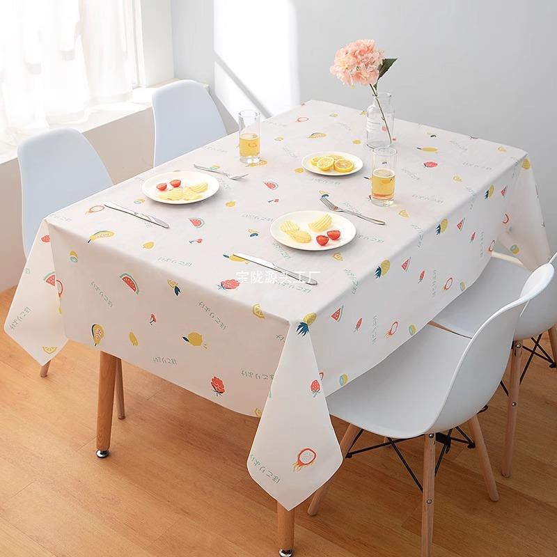 Waterproof and Oil-proof Leave-in Dining Table Mat, Desk Household Coffee Table Fabric
