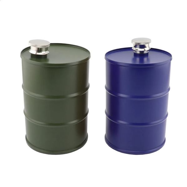 25oz Alcohol Liquor Hip Flask Vodka Oil Drums Whisky Flagon Barrel Shape Whiskey Jug Portable 304 Stainless Steel 240729